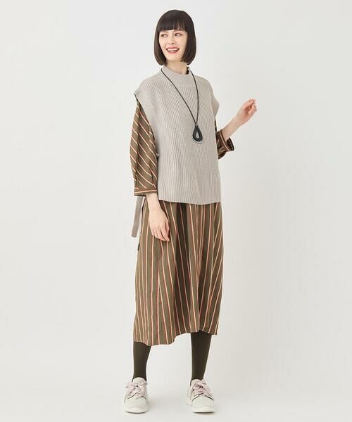 HIROKO BIS / ヒロコビス ロング・マキシ丈ワンピース | ストライプシャツワンピース | 詳細23