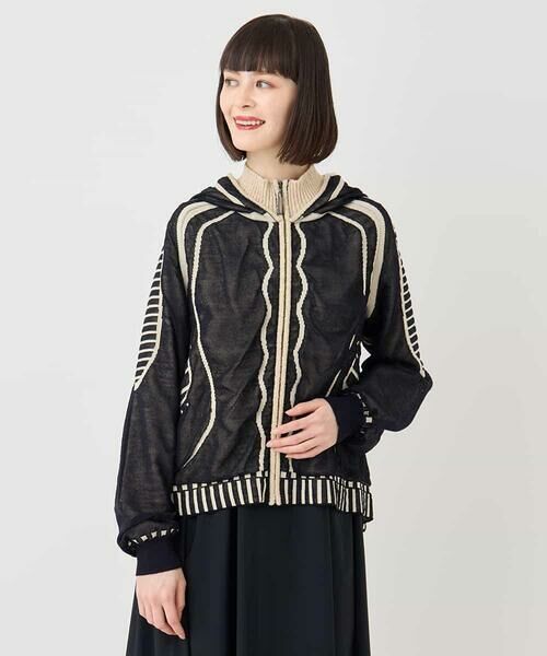 HIROKO BIS / ヒロコビス ニット・セーター | ジャカードニットブルゾン | 詳細10