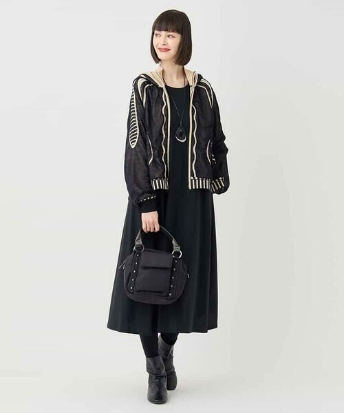 HIROKO BIS / ヒロコビス ニット・セーター | ジャカードニットブルゾン | 詳細13