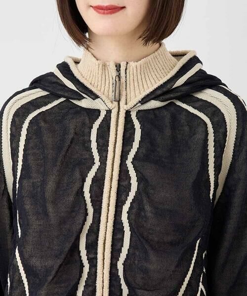 HIROKO BIS / ヒロコビス ニット・セーター | ジャカードニットブルゾン | 詳細3