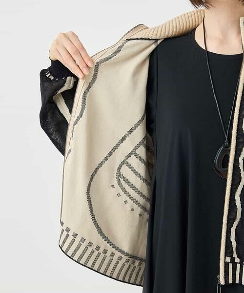 HIROKO BIS / ヒロコビス ニット・セーター | ジャカードニットブルゾン | 詳細6