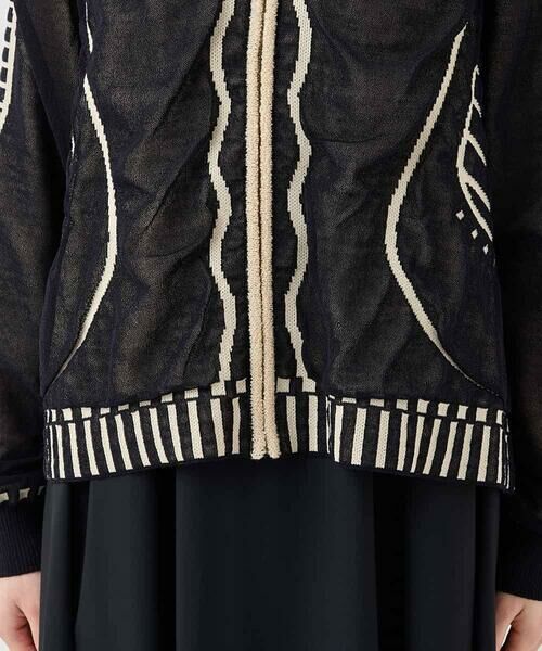 HIROKO BIS / ヒロコビス ニット・セーター | ジャカードニットブルゾン | 詳細8