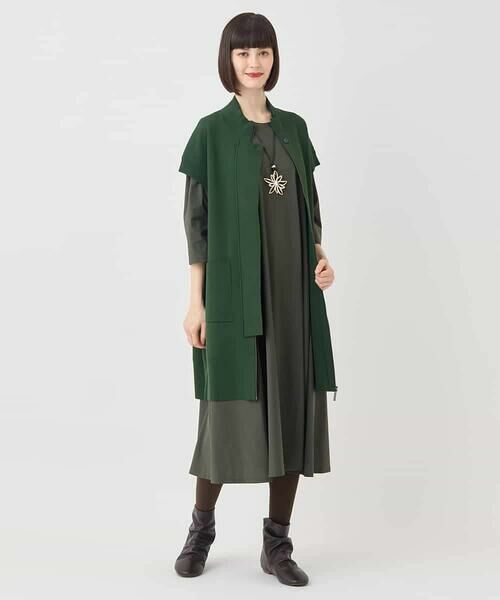 HIROKO BIS / ヒロコビス ベスト | ミラノリブニットベスト /洗える | 詳細12