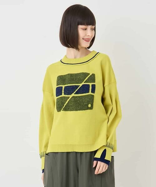 HIROKO BIS / ヒロコビス ニット・セーター | カラフルジャカードニットプルオーバー | 詳細9