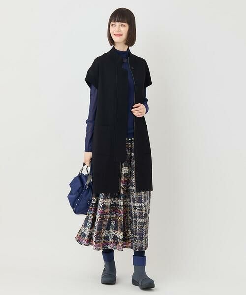 HIROKO BIS / ヒロコビス ロング・マキシ丈スカート | チェックプリントフレアスカート /洗濯機で洗える | 詳細10