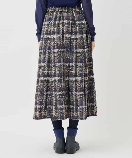 HIROKO BIS / ヒロコビス ロング・マキシ丈スカート | チェックプリントフレアスカート /洗濯機で洗える | 詳細2