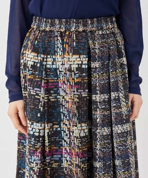 HIROKO BIS / ヒロコビス ロング・マキシ丈スカート | チェックプリントフレアスカート /洗濯機で洗える | 詳細4