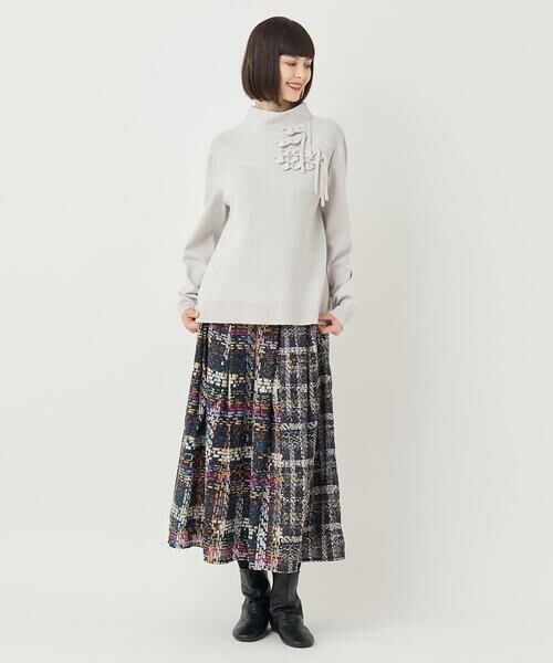HIROKO BIS / ヒロコビス ロング・マキシ丈スカート | チェックプリントフレアスカート /洗濯機で洗える | 詳細7