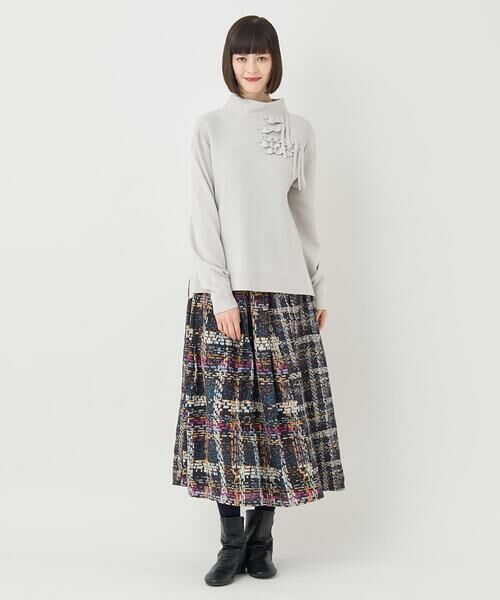 HIROKO BIS / ヒロコビス ロング・マキシ丈スカート | チェックプリントフレアスカート /洗濯機で洗える | 詳細8