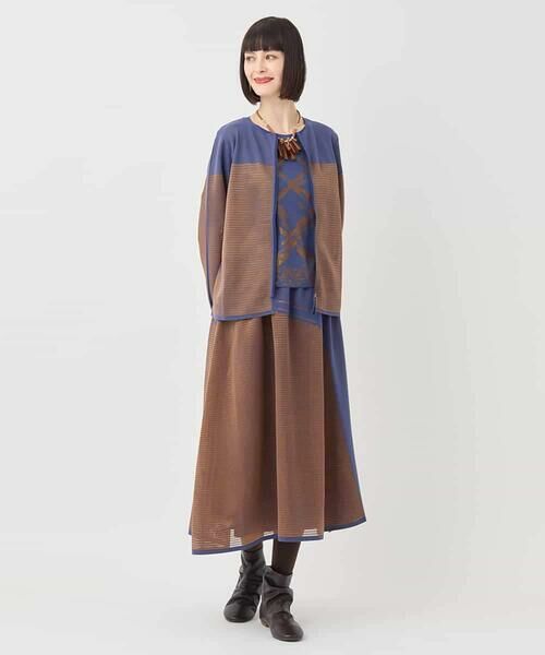 HIROKO BIS / ヒロコビス カーディガン・ボレロ | 配色ボーダーカーディガン /洗える | 詳細16