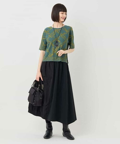 HIROKO BIS / ヒロコビス カットソー | 配色ジャカードプルオーバー /洗える | 詳細10