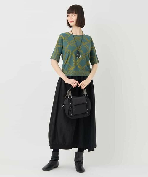 HIROKO BIS / ヒロコビス カットソー | 配色ジャカードプルオーバー /洗える | 詳細11