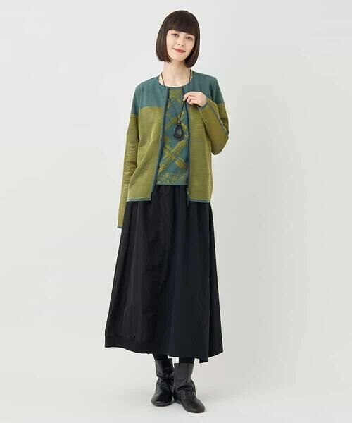 HIROKO BIS / ヒロコビス カットソー | 配色ジャカードプルオーバー /洗える | 詳細13