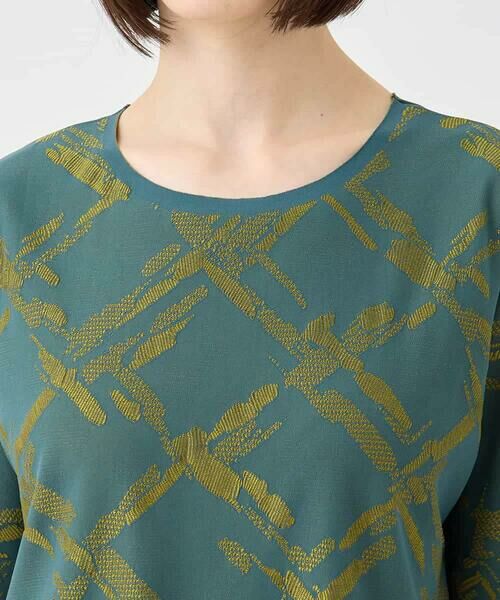 HIROKO BIS / ヒロコビス カットソー | 配色ジャカードプルオーバー /洗える | 詳細3