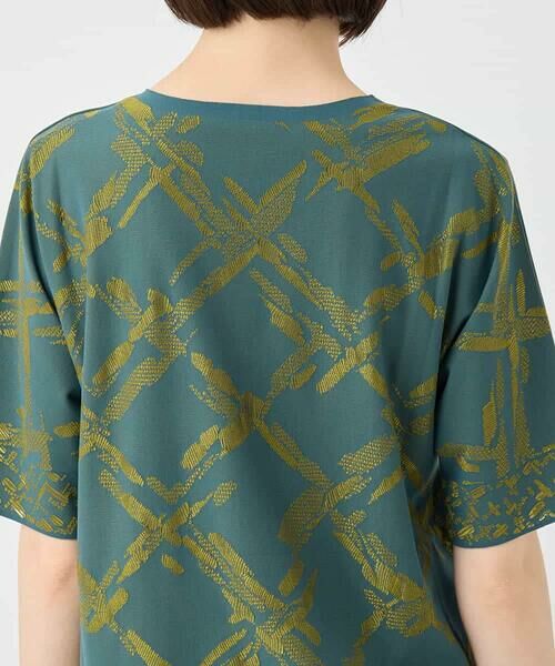 HIROKO BIS / ヒロコビス カットソー | 配色ジャカードプルオーバー /洗える | 詳細4
