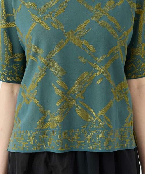 HIROKO BIS / ヒロコビス カットソー | 配色ジャカードプルオーバー /洗える | 詳細6