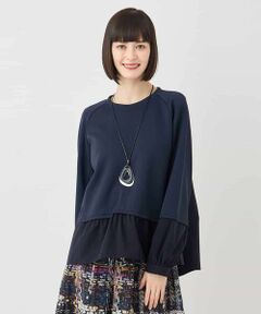 HIROKO BIS / ヒロコビス その他トップス | 異素材切り替えプルオーバー /洗える