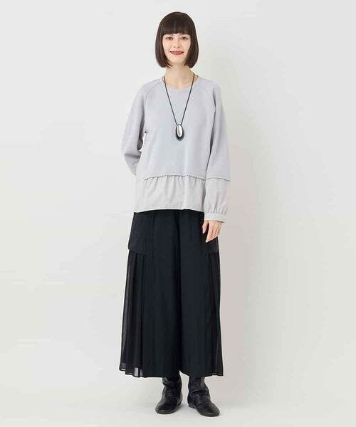 HIROKO BIS / ヒロコビス その他トップス | 異素材切り替えプルオーバー /洗える | 詳細11
