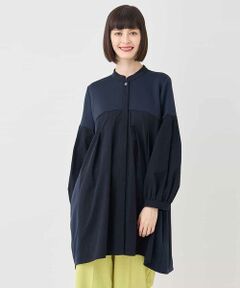 HIROKO BIS / ヒロコビス チュニック | 異素材切り替えチュニック /洗える