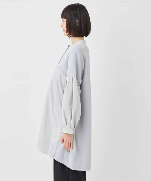 HIROKO BIS / ヒロコビス チュニック | 異素材切り替えチュニック /洗える | 詳細1