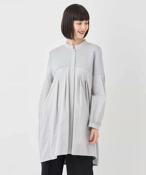 HIROKO BIS / ヒロコビス チュニック | 異素材切り替えチュニック /洗える | 詳細10