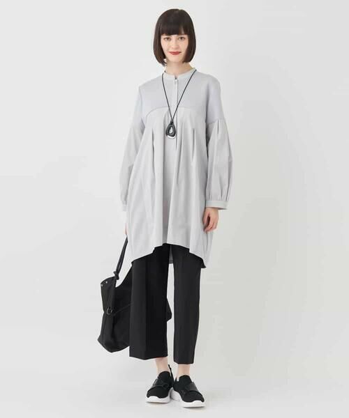 HIROKO BIS / ヒロコビス チュニック | 異素材切り替えチュニック /洗える | 詳細13
