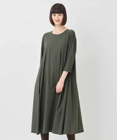 HIROKO BIS / ヒロコビス ロング・マキシ丈ワンピース | 七分丈ナイロンフレアワンピース /洗える