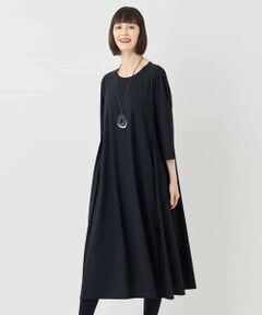 HIROKO BIS / ヒロコビス ロング・マキシ丈ワンピース | 七分丈ナイロンフレアワンピース /洗える