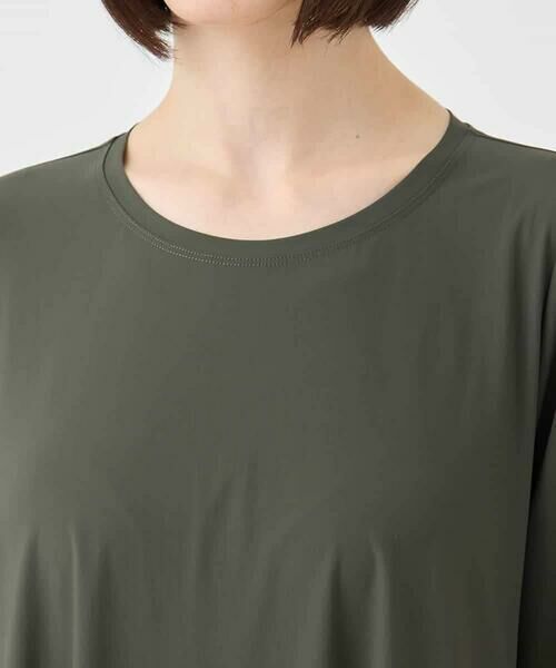 HIROKO BIS / ヒロコビス ロング・マキシ丈ワンピース | 七分丈ナイロンフレアワンピース /洗える | 詳細3