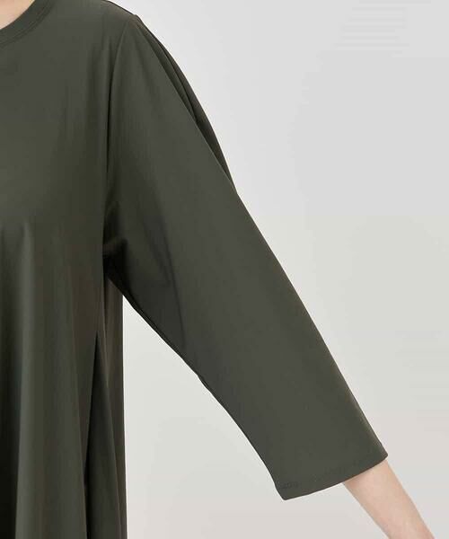 HIROKO BIS / ヒロコビス ロング・マキシ丈ワンピース | 七分丈ナイロンフレアワンピース /洗える | 詳細6