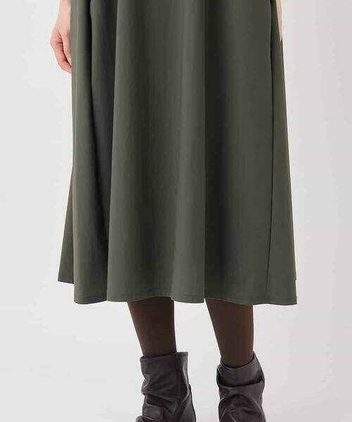 HIROKO BIS / ヒロコビス ロング・マキシ丈ワンピース | 七分丈ナイロンフレアワンピース /洗える | 詳細8