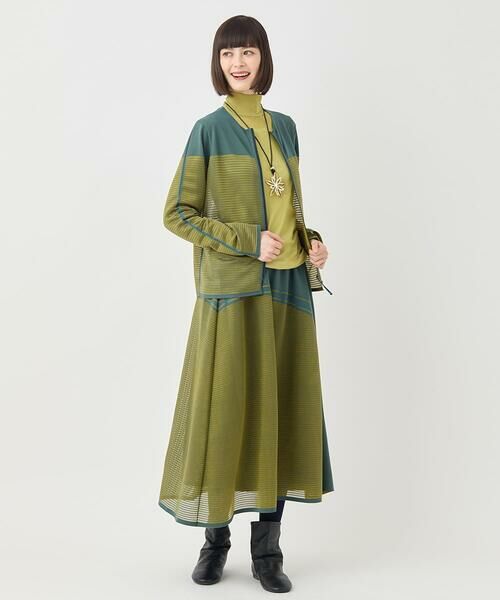 HIROKO BIS / ヒロコビス ロング・マキシ丈スカート | 配色ボーダースカート /洗える | 詳細13