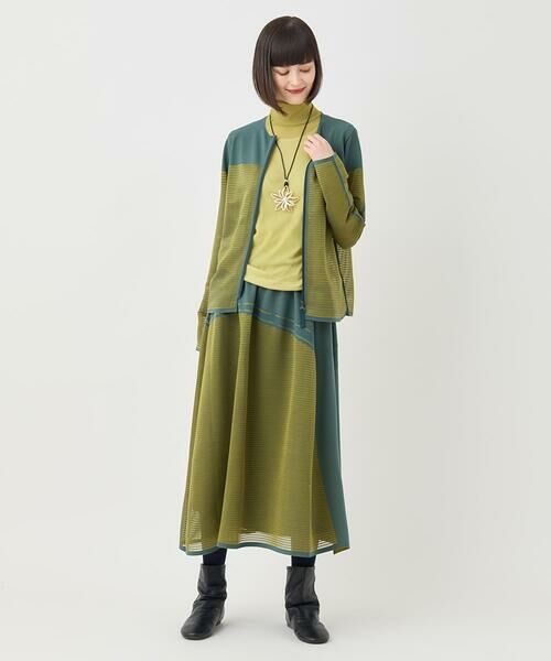 HIROKO BIS / ヒロコビス ロング・マキシ丈スカート | 配色ボーダースカート /洗える | 詳細14