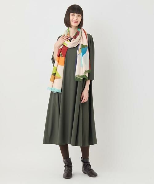 HIROKO BIS / ヒロコビス マフラー・ショール・スヌード・ストール | 幾何プリントモダールストール /洗える | 詳細8