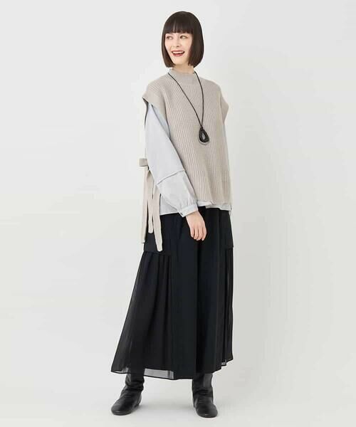 HIROKO BIS / ヒロコビス ベスト | ボトルネックニットジレ /洗える | 詳細10