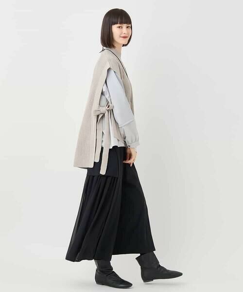 HIROKO BIS / ヒロコビス ベスト | ボトルネックニットジレ /洗える | 詳細11