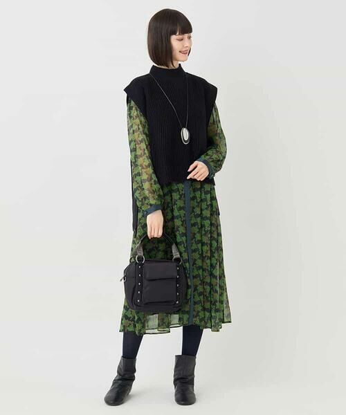 HIROKO BIS / ヒロコビス ベスト | ボトルネックニットジレ /洗える | 詳細15