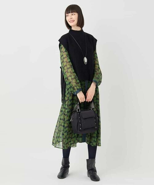 HIROKO BIS / ヒロコビス ベスト | ボトルネックニットジレ /洗える | 詳細16