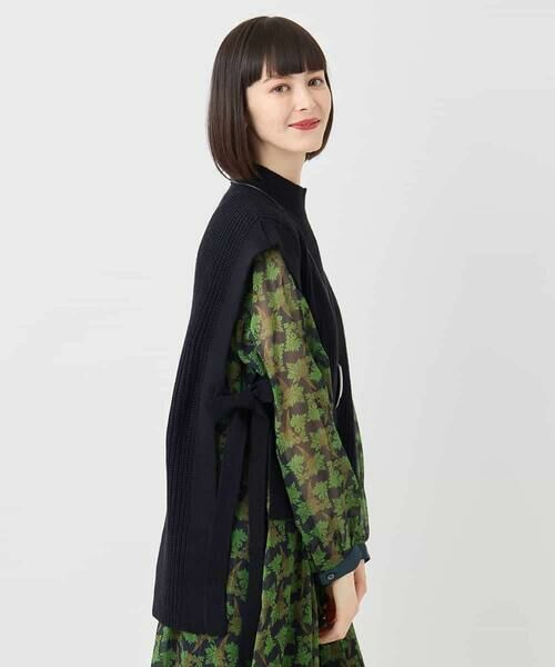 HIROKO BIS / ヒロコビス ベスト | ボトルネックニットジレ /洗える | 詳細18