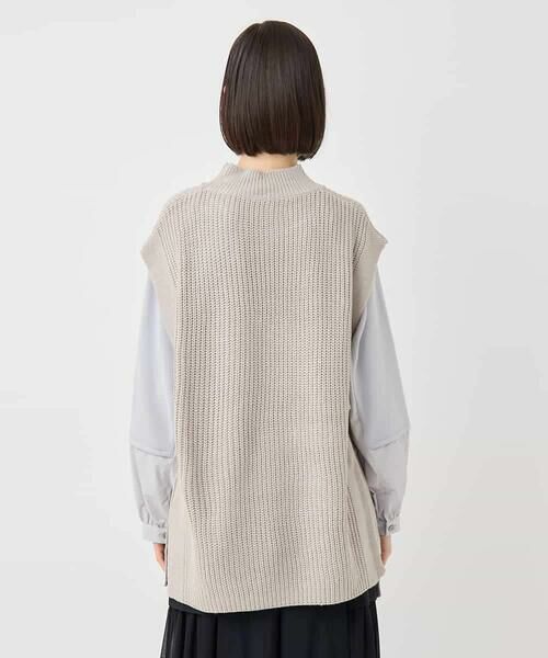 HIROKO BIS / ヒロコビス ベスト | ボトルネックニットジレ /洗える | 詳細2