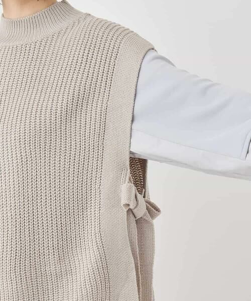 HIROKO BIS / ヒロコビス ベスト | ボトルネックニットジレ /洗える | 詳細5