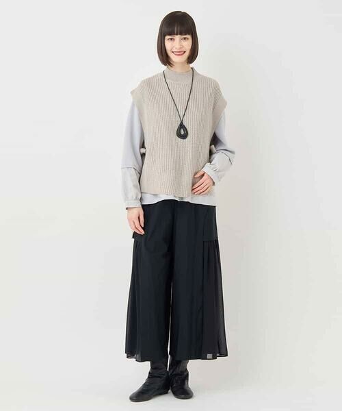 HIROKO BIS / ヒロコビス ベスト | ボトルネックニットジレ /洗える | 詳細9