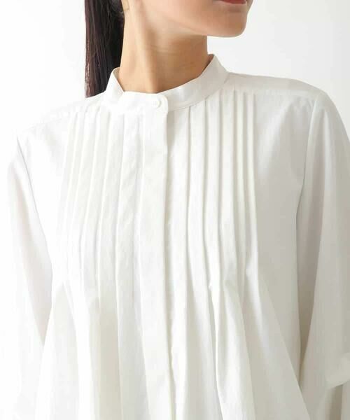 HIROKO BIS / ヒロコビス シャツ・ブラウス | ピンタックコンシャスブラウス /洗濯機で洗える | 詳細4