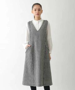HIROKO BIS / ヒロコビス ロング・マキシ丈スカート | 千鳥チェックツイードジャンパースカート