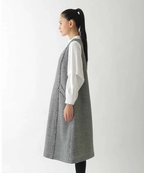 HIROKO BIS / ヒロコビス ロング・マキシ丈スカート | 千鳥チェックツイードジャンパースカート | 詳細1
