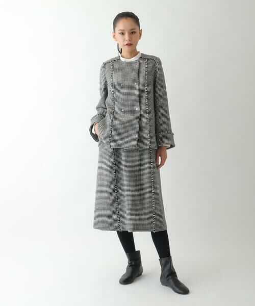 HIROKO BIS / ヒロコビス ロング・マキシ丈スカート | 千鳥チェックツイードジャンパースカート | 詳細15