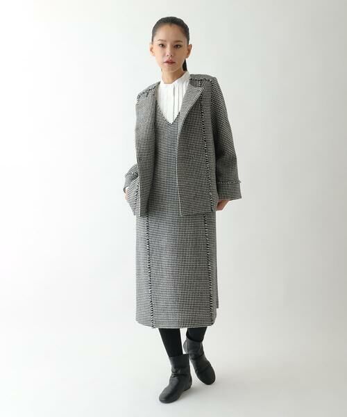 HIROKO BIS / ヒロコビス ロング・マキシ丈スカート | 千鳥チェックツイードジャンパースカート | 詳細17