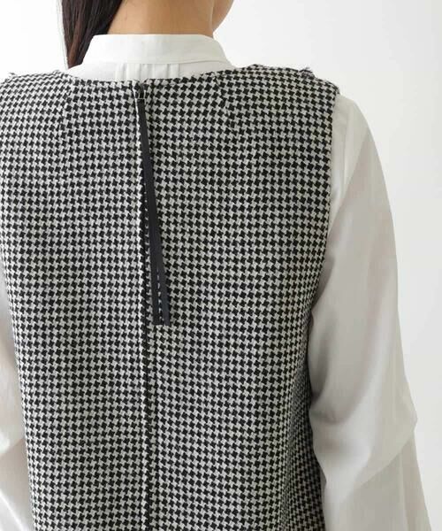 HIROKO BIS / ヒロコビス ロング・マキシ丈スカート | 千鳥チェックツイードジャンパースカート | 詳細4