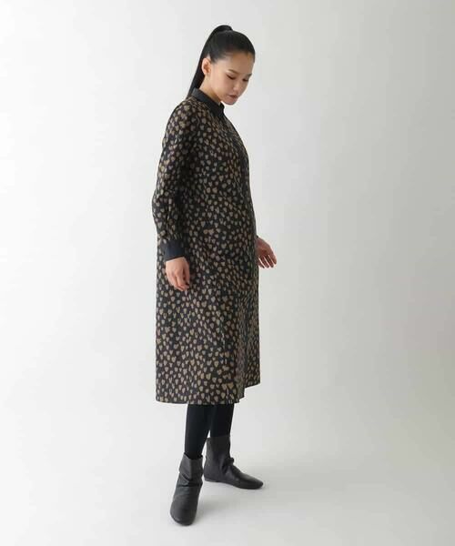 HIROKO BIS / ヒロコビス ロング・マキシ丈ワンピース | ハート柄ドット衿付きシャツワンピース /洗える | 詳細11