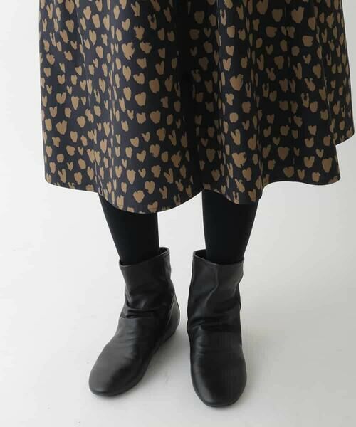 HIROKO BIS / ヒロコビス ロング・マキシ丈ワンピース | ハート柄ドット衿付きシャツワンピース /洗える | 詳細7